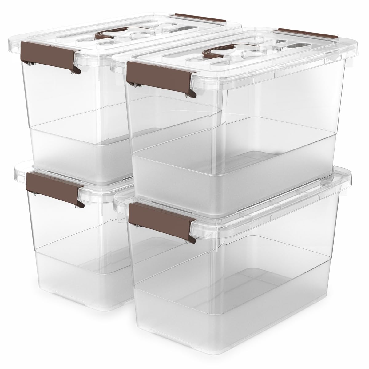 Amazon.com - YYXB 4 Pack-Plastic Storage Bins with Lids and Handle