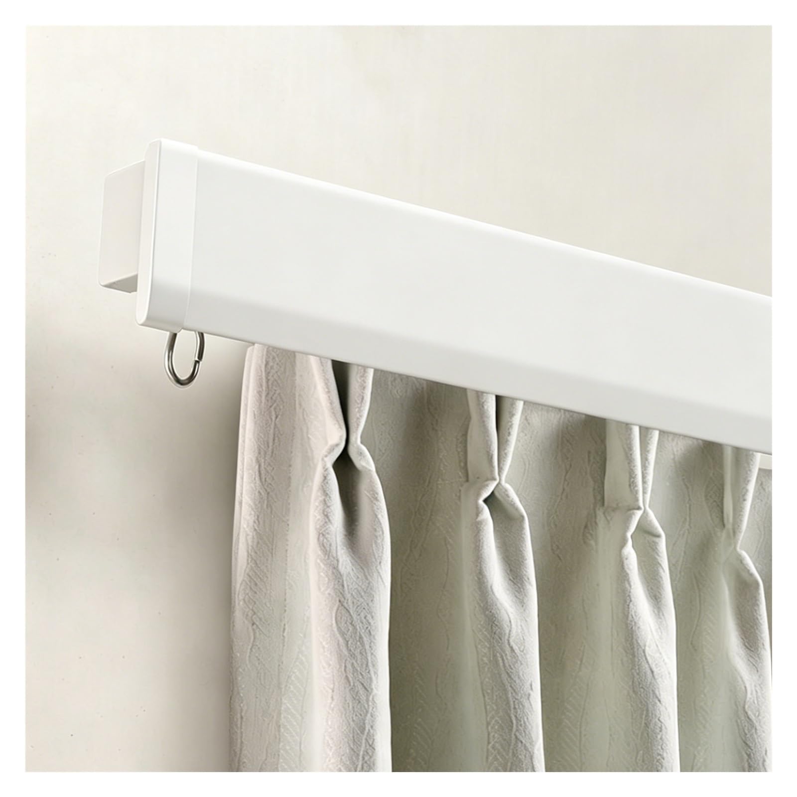 Blackout Curtain Rail Pelmet Panel for Bedroom, Living Room, Kitchen, Aluminum Windows Cornice Boards Kit, Decorative Panel Valance Frame(Gray,60in/152.4cm)