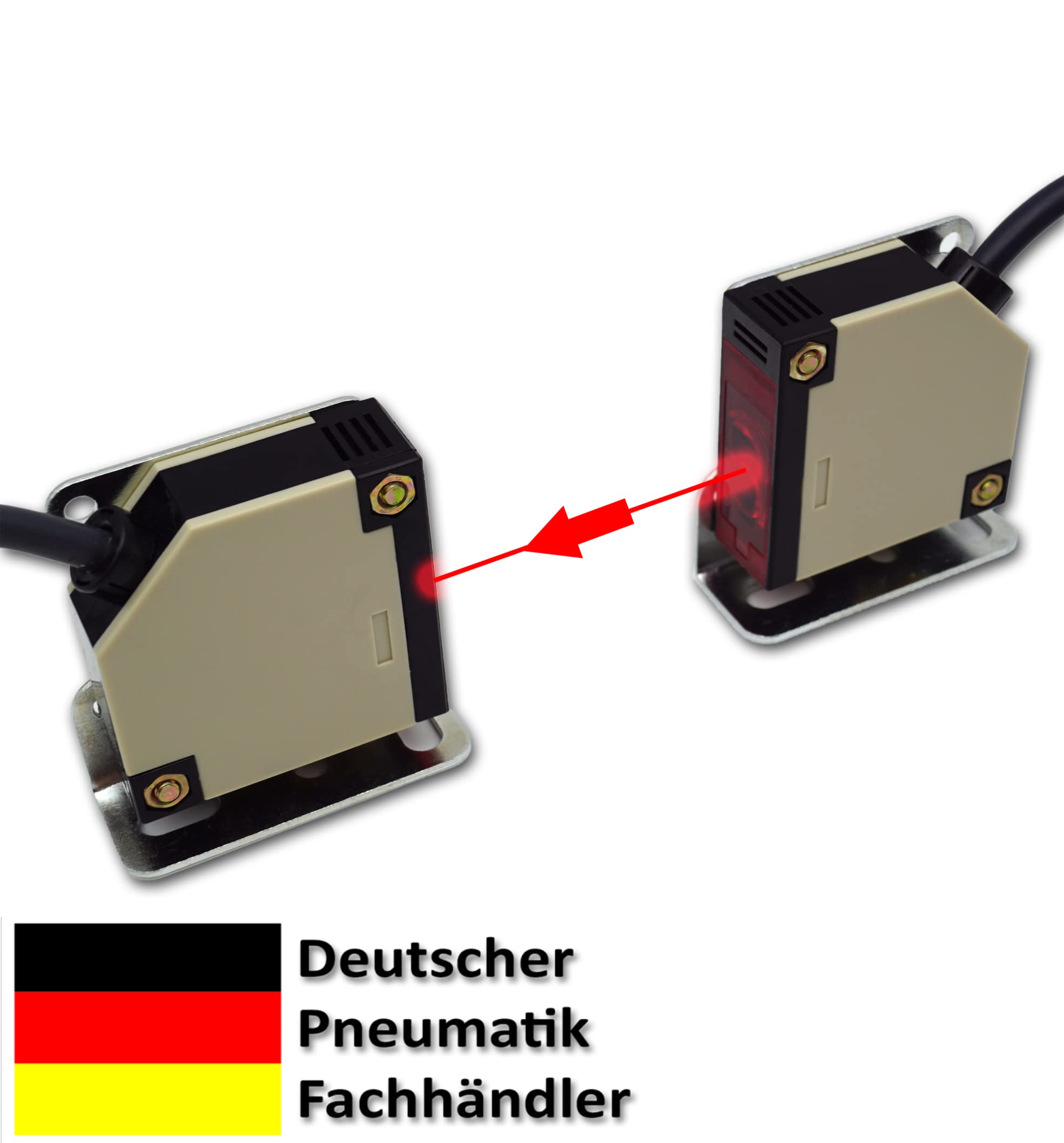 Einweg-Lichtschranke 12-24 Volt DC 5 Meter Reichweite (Betriebsspannung 12-24 Volt DC)