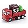 Siku - Recycling Transporter - Red - Sturdy Working Vehicle with Accessories - Metal and Plastic - PVC Free - Endless Playing