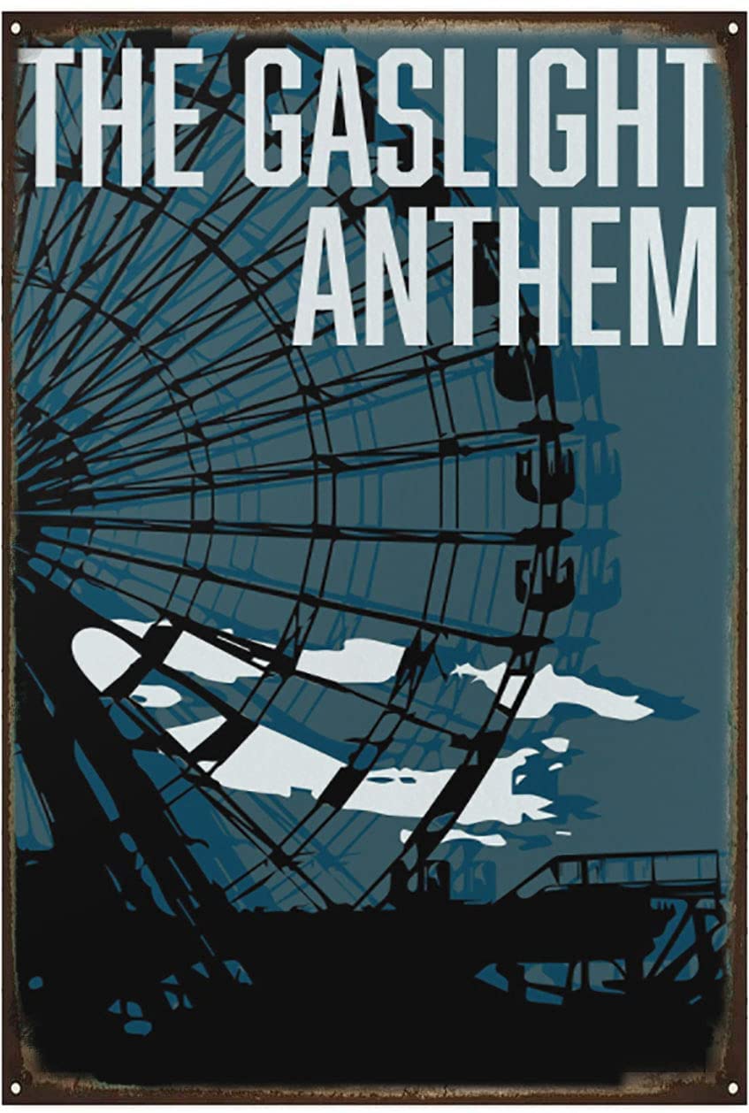 Retro Metal Poster The Gaslight Anthem Metal Tin Signs Vintage Plaque Wall Decor Gift For Home Kitchen Office Club Bar Gym 8x12 Inch