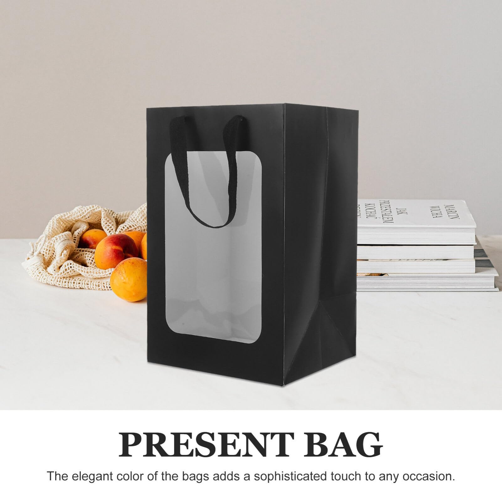 JECOMPRIS 10piezas Bolsas Transparentes Ventana Pack De Mediana Para Asas Para Transporte