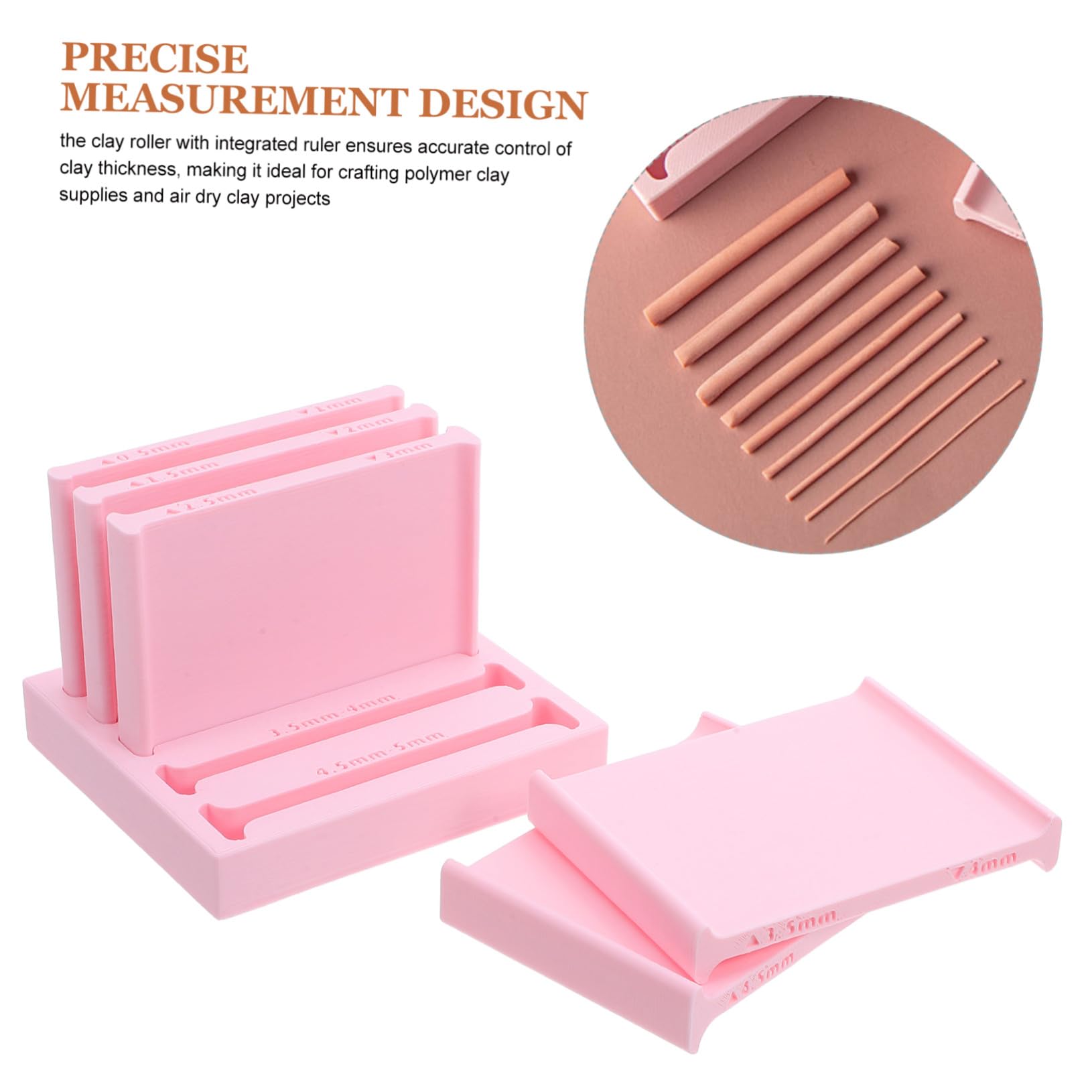 Artibetter Kit di Strumenti per Argilla Polimerica Guida per Rulli, Design Misurazione Precisa in PLA, Set 1 Pezzo per Modellare e Creare Manualmente