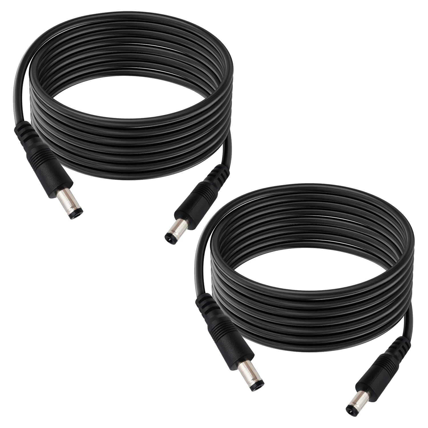 IMIYORE DC5.5x2.1mm 12V Male to Male Cable 18AWG Male to Male Extension Cable 12V Emergency Power 5521 Connector(16.4ft-2pcs)