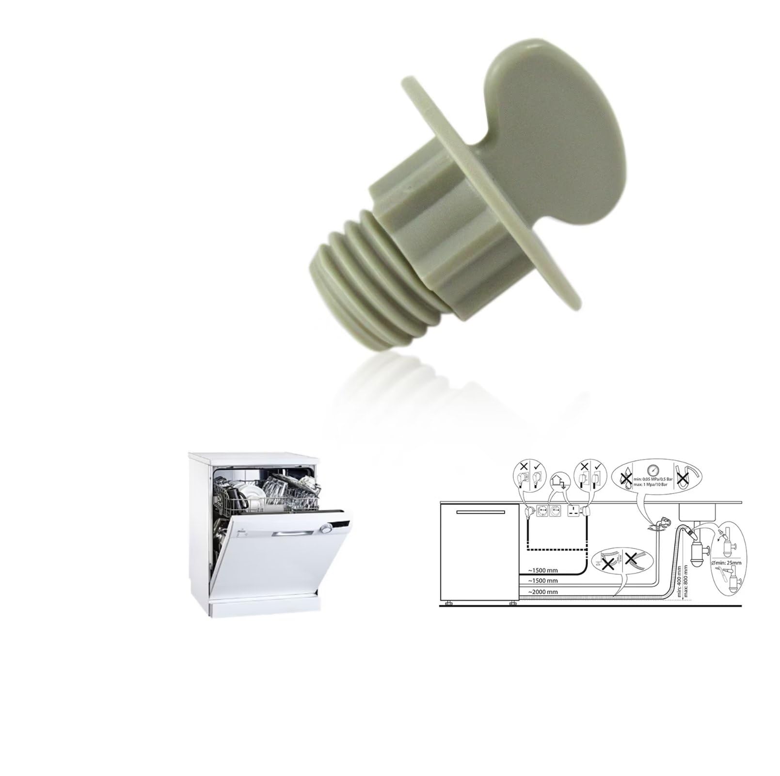 Amazon.com: Dishwasher Lower Spray Arm Nut Replace for 9742945 
