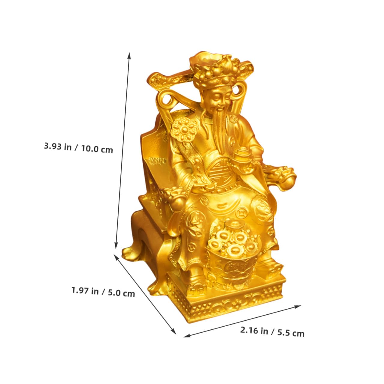 DOITOOL Estatua Decorativa del Riqueza Resina para Escritorio y Oficina Adorno Artesanal con Diseño Chino Clásico para Decoración de y Mesas Pequeñas Amuleto para Buena Fortuna y Ambiente