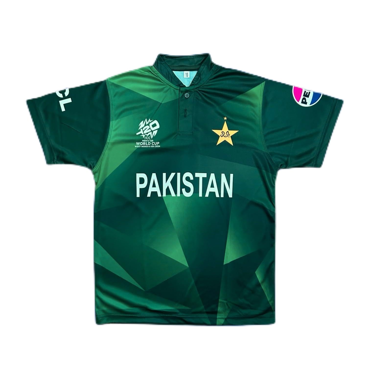 Crystal Sports Pakistan 2024 World Cup Jersey (UK, Alpha, L, Regular, Regular) Green