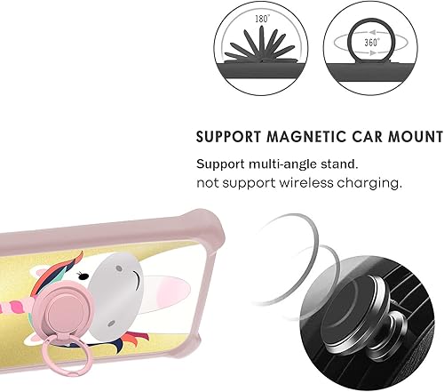 Miniatura 4 de Funda para Huawei Nova 10 Se compatible con Huawei Nova 10 Se [con protector de pantalla de vidrio templado] [PC + TPU 2 en 1] [soporte de anillo]