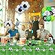 2 Pack Fußball-Thema Tischdecke, 130x220cm Rechteck für Männer Jungen Geburtstag Party-Dekoration