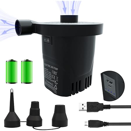 Amazon Obest 電動エアーポンプ 空気ポンプ 空気入れ 空気抜き 両対応 充電式 4000ma 浮き輪 海 プール キャンプ ピクニック Obest エアーポンプ