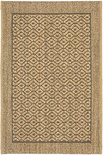 Tapete decorativo rectangular SAFAVIEH 2' x 3' natural sisal miniatura 1