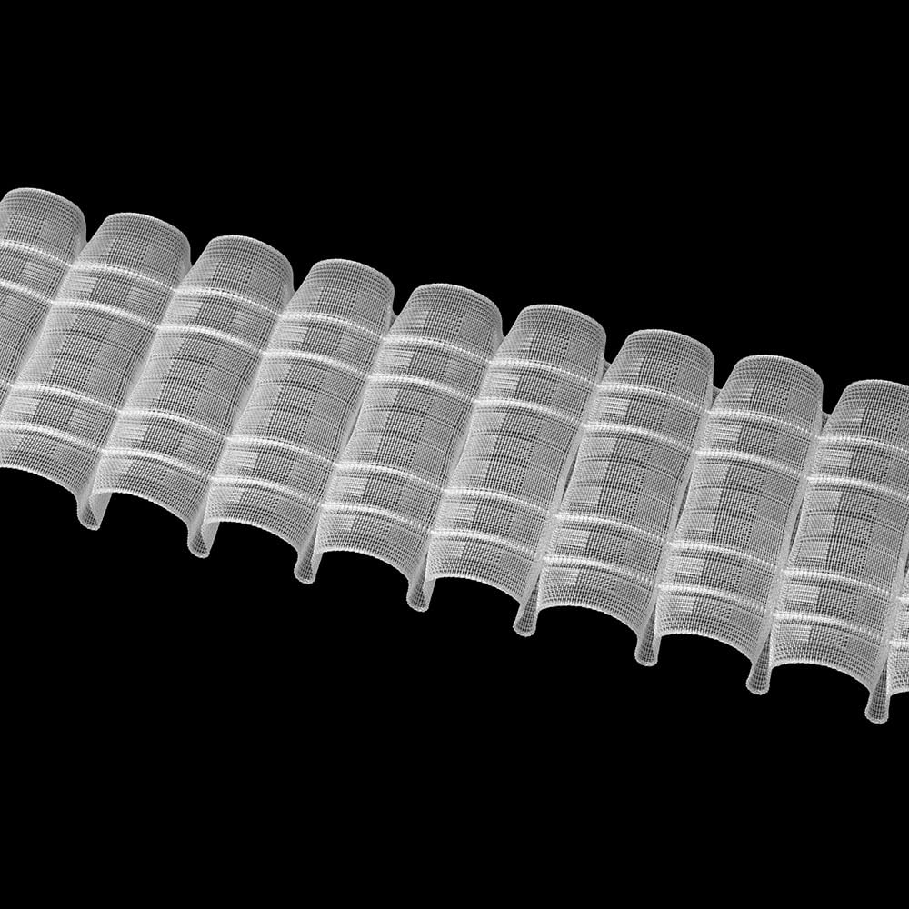 Oz-Is Dar Tekstil Gardinenband 50 Meter Bleistiftfalte 80 mm 1:2.0 100% Polyester Transparent Faltenband zum Annähen für Vorhänge und Gardinen 3981MP Soft