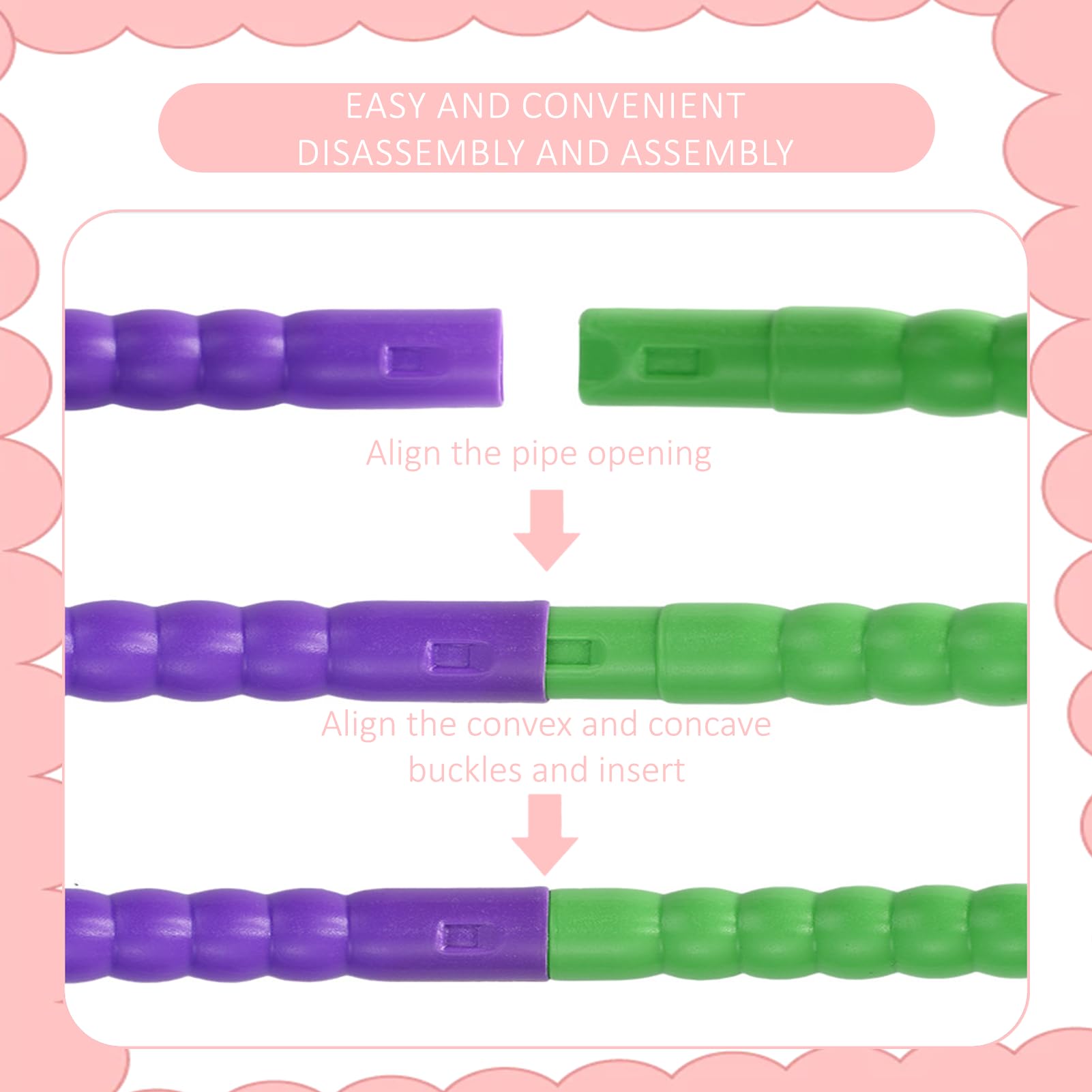 Hula Hoop Reifen Kinder Zweiteiliges Set,Abnehmbar,Aus Kunststoff,Unisex Hullahub Reifen FüR Kinder Geeignet FüR Fitness,Hula Hoop Reifen,Sport Und Gymnastik,Geeignet FüR Kinder Ab 4 Jahren.