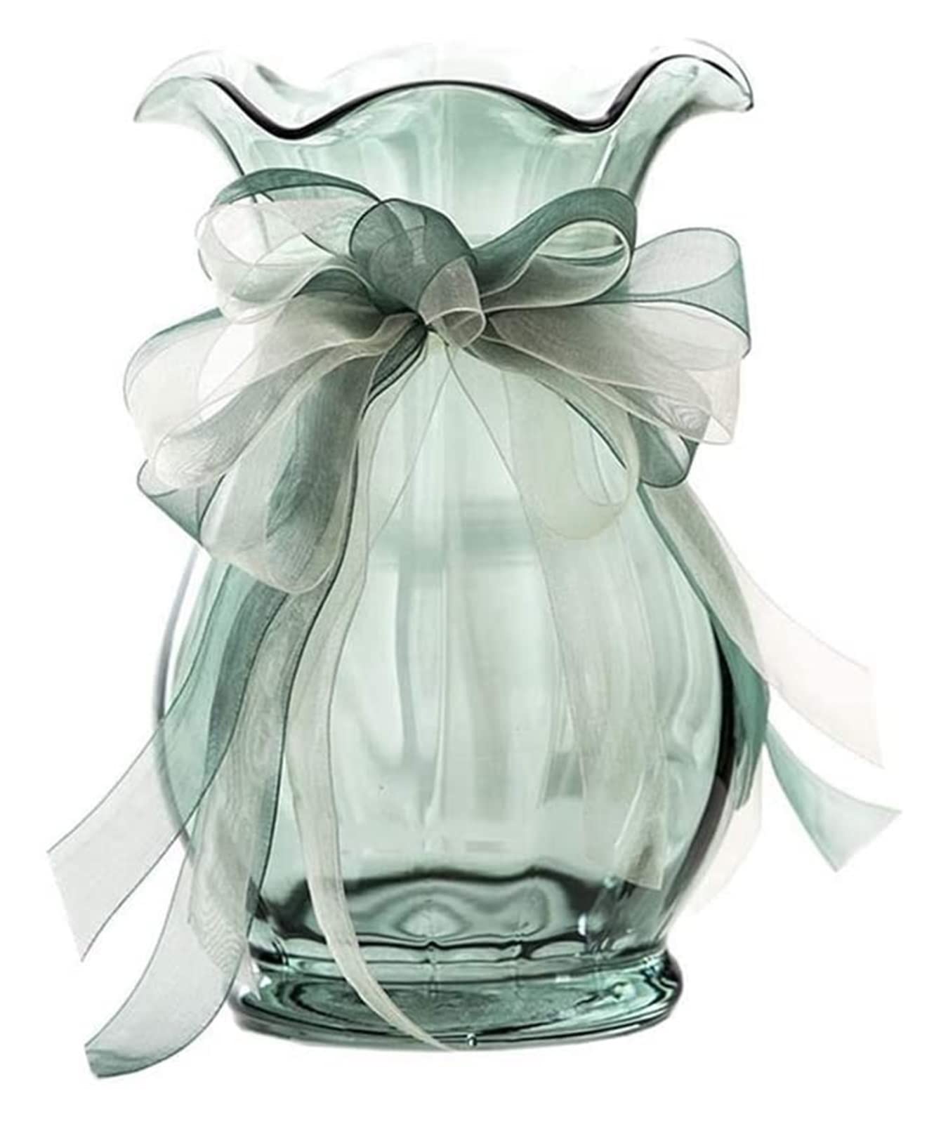 Amazon.co.jp: 彫刻の花瓶 花びん ガラス花瓶リボン透明蓮の葉の