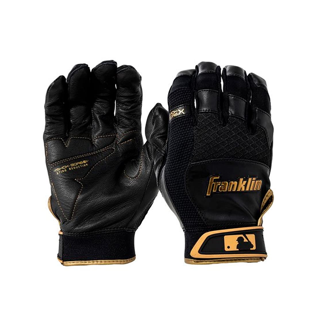 | FRANKLIN SHOK SORB X BASEBALL BATTING GLOVE 各色 (BLACK