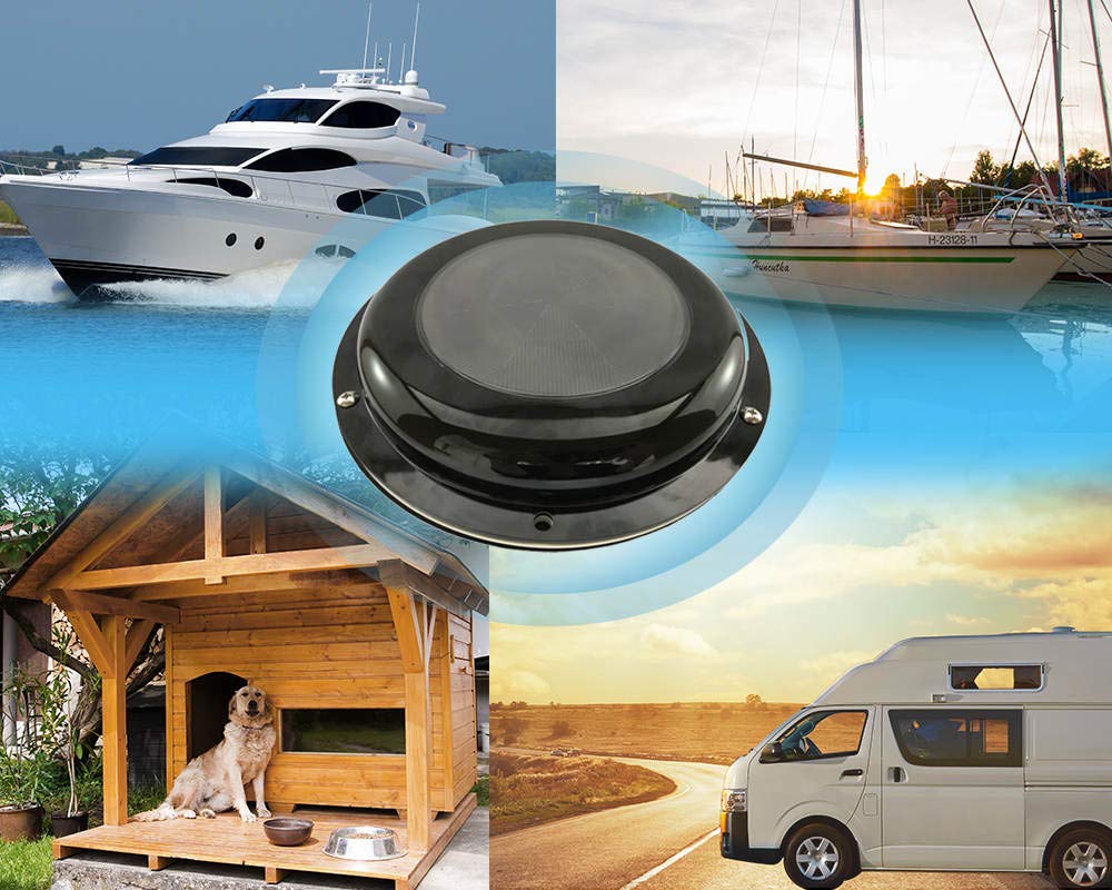 Solar Lüftungsventilator ohne Batterie für Boot, Yacht, Wohnmobil, Haus, schwarz
