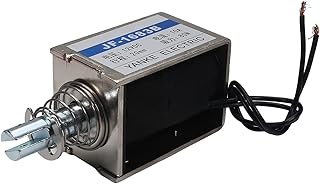 Bettomshin 1Pcs DC 12V 80N Push Pull Type Open Frame Solenoid Electromagnet,10A 120W, Stroke 15mm Linear Motion for Transport Equipment