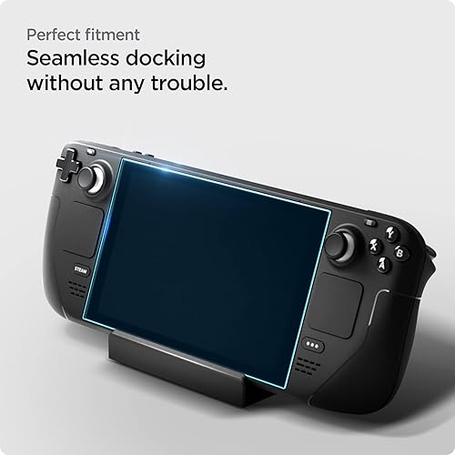 Miniatura 7 de Spigen Protector de pantalla de vidrio templado GlasTR EZ Fit diseñado para cubierta de vapor dureza 9H