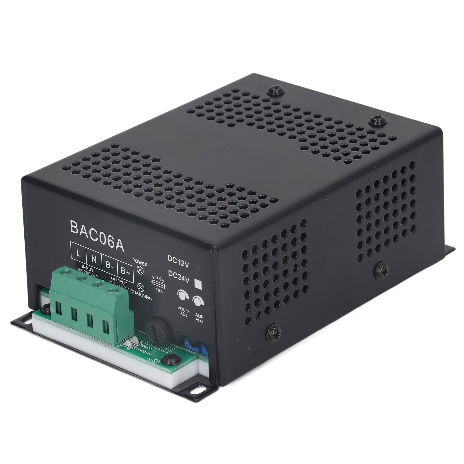 Alimentatore Switching con Ampio Range di Ingresso CA - Caricabatteria per Generatore 6A 85W con Display LED - Modulo di Ricarica Automatica Intelligente per Sistemi Genset - (12V)