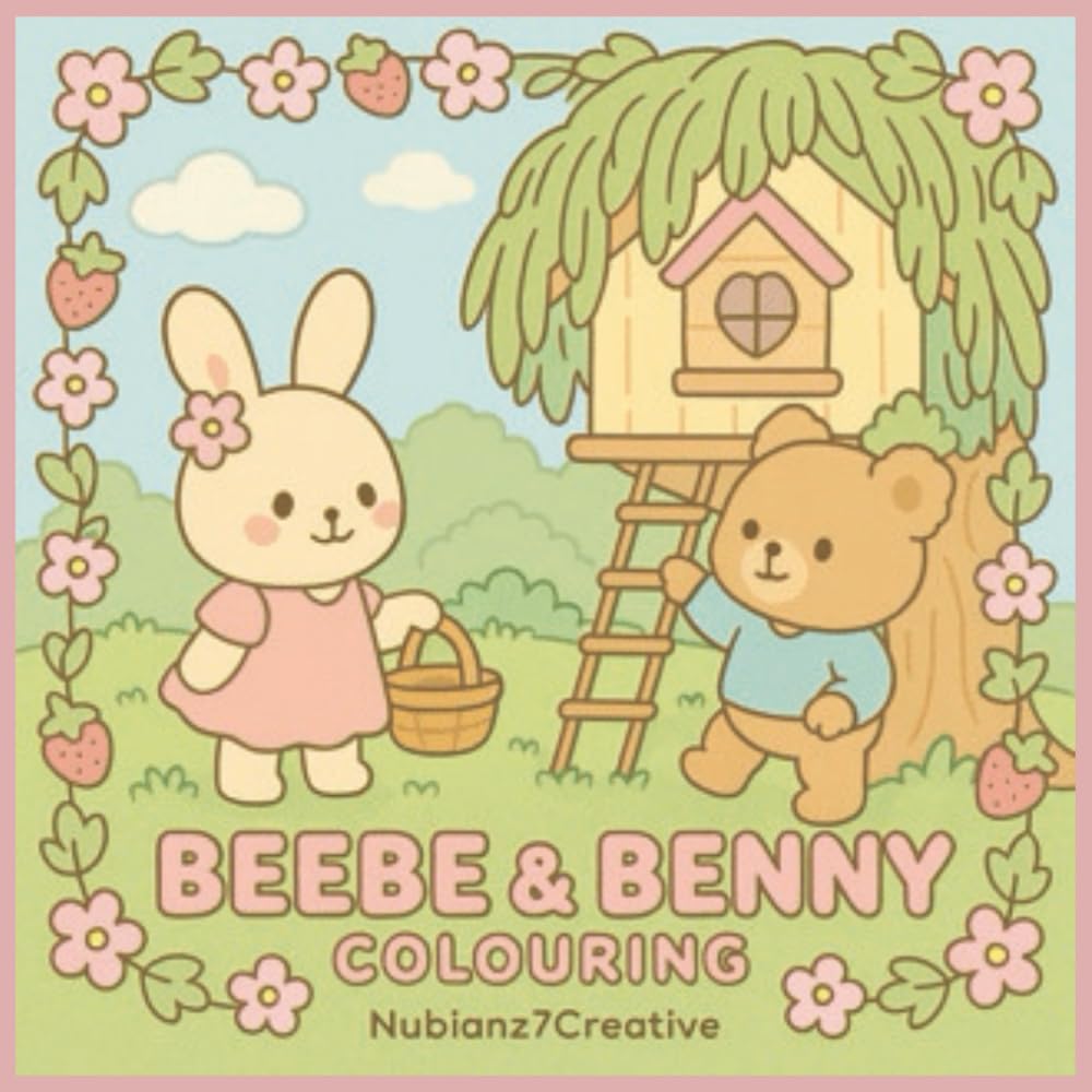 Beebe & Benny Colouring: Cute and comfy colouring book | Cozy Colouring | Animal characters indoors and outdoors fun
