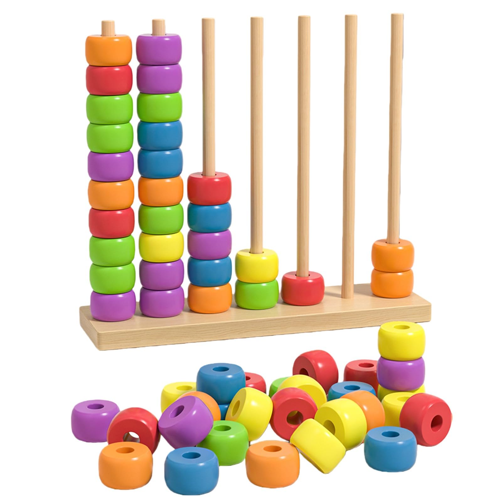 Puzzle impilabile con Anelli Colorati, Gioco Sfida Veloce per 2 Giocatori, Rompicapo competitivo da Tavolo per Serate in Famiglia