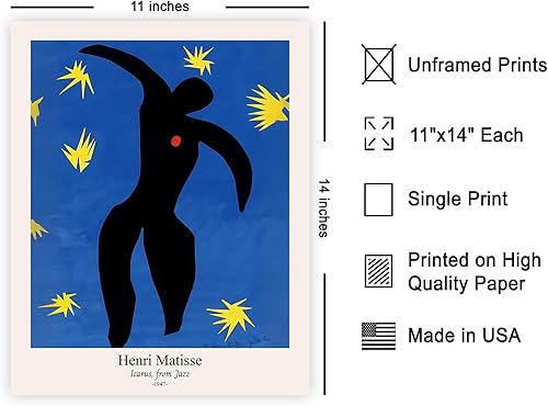 Miniatura 2 de Monem Art Vintage Póster de Henri Matisse - Retro Ícaro de la impresión Jazz - Arte Icare - Arte Fauvismo - Pintura Clásica - Bellas Artes - Arte