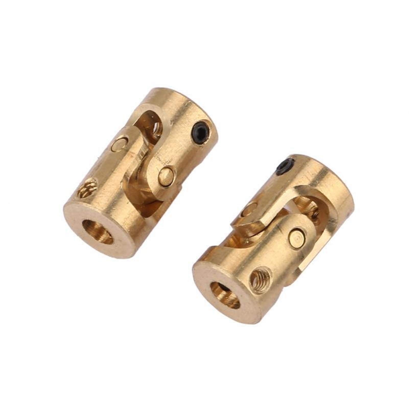 WAAZVXS Coupler 2Pcs U-Joint Shaft Coupling for Motor Connector Universal Joint Brass