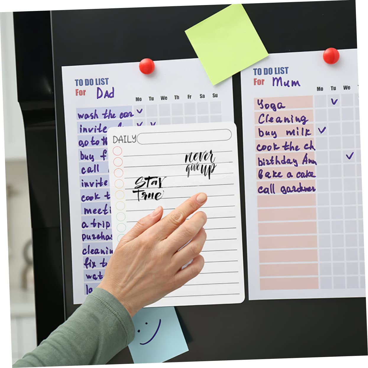 Lurrose 30 Pezzi Programma Giornaliero Blocco Note Magnetico Bordo Magnetico Del Menu Cancellazione A Secco Bordo Del Menu Planner Giornaliero Bordo Programma Magnetico Planner