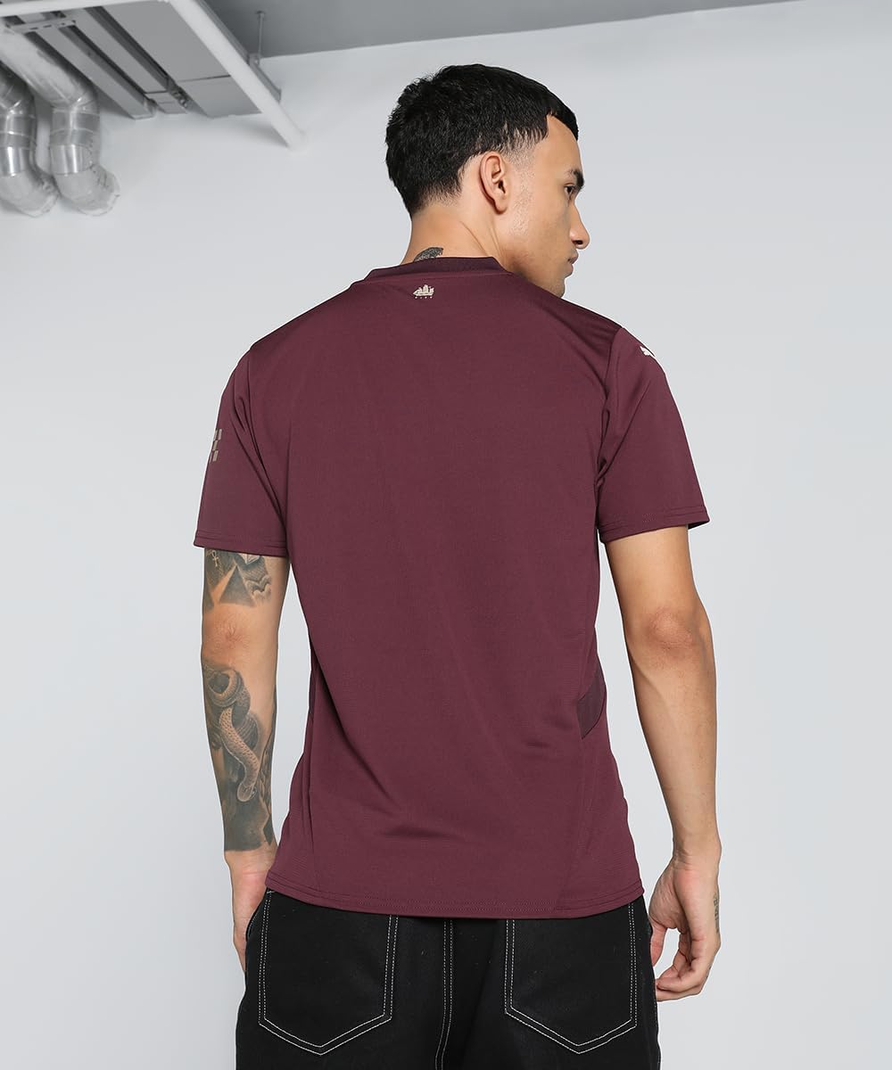 Men’s Manchester City FC 2024/25 Replica Third Soccer Jersey - Burgundy - Image 3