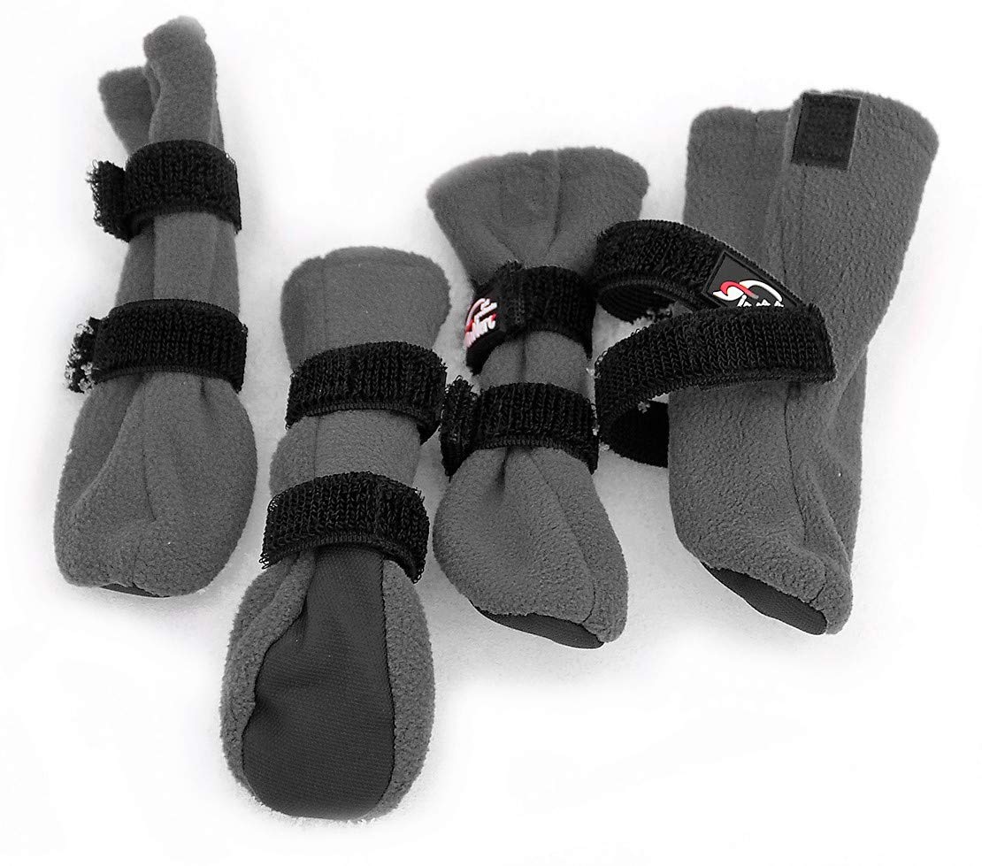 FINNERO HALLA Soft Dog Booties 4 Pcs/Pack (Grey, XL)