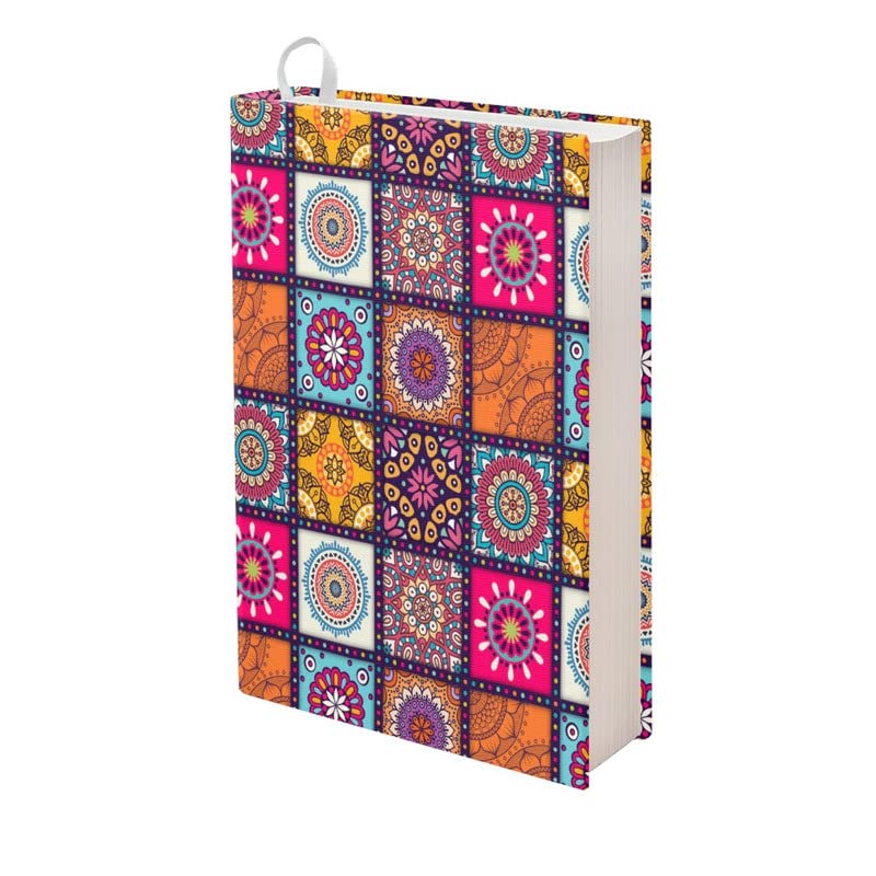 Kuiaobaty Moroccan Pattern Book Covers for Novel, Bibles Book, Book Lover Gifts Fabric Cover for Paperback, Bohemia Ethnic Book Sleeve
