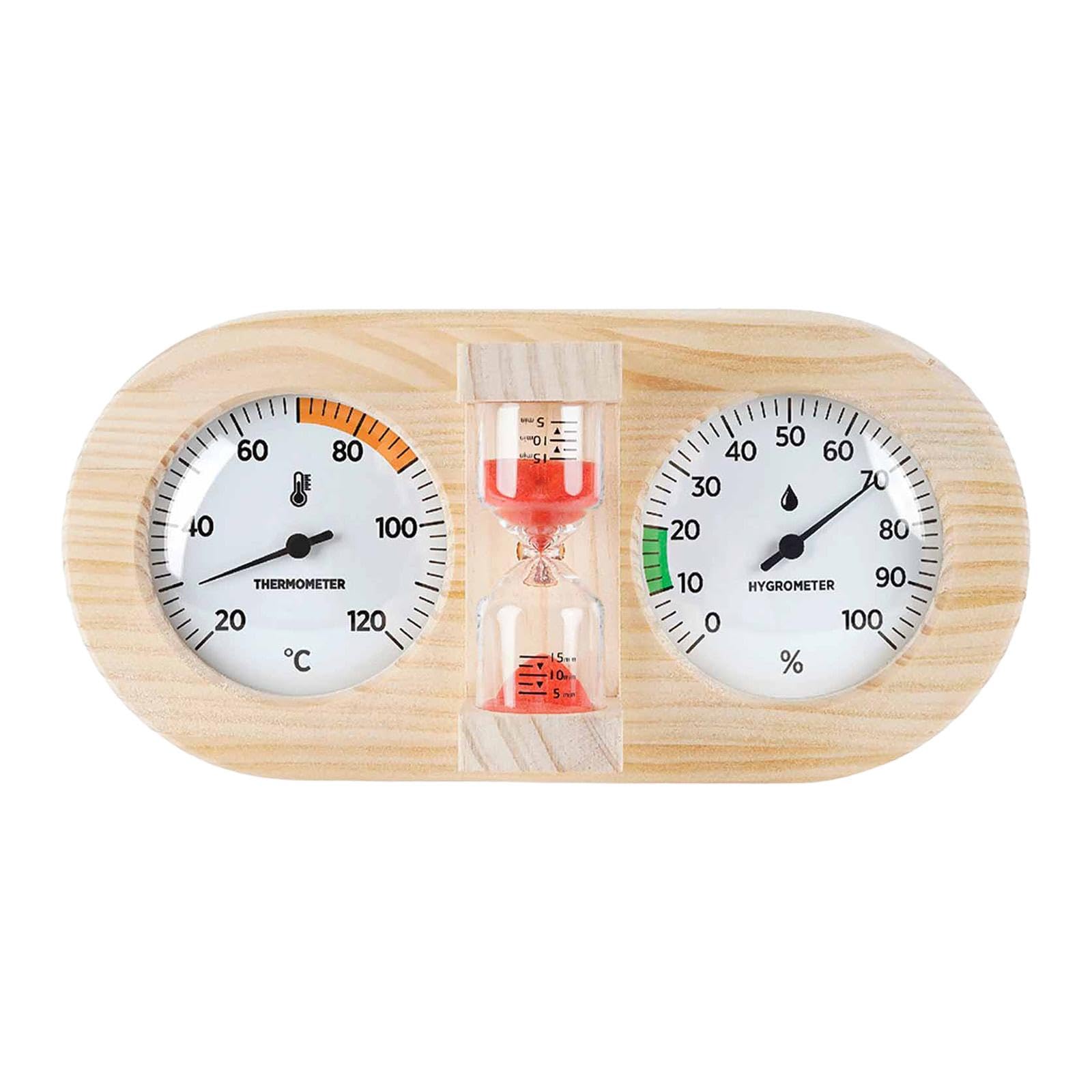 Baoblaze Thermomètre, hygromètre et sablier 3 en 1 pour Sauna et Salle de Sport, Rouge