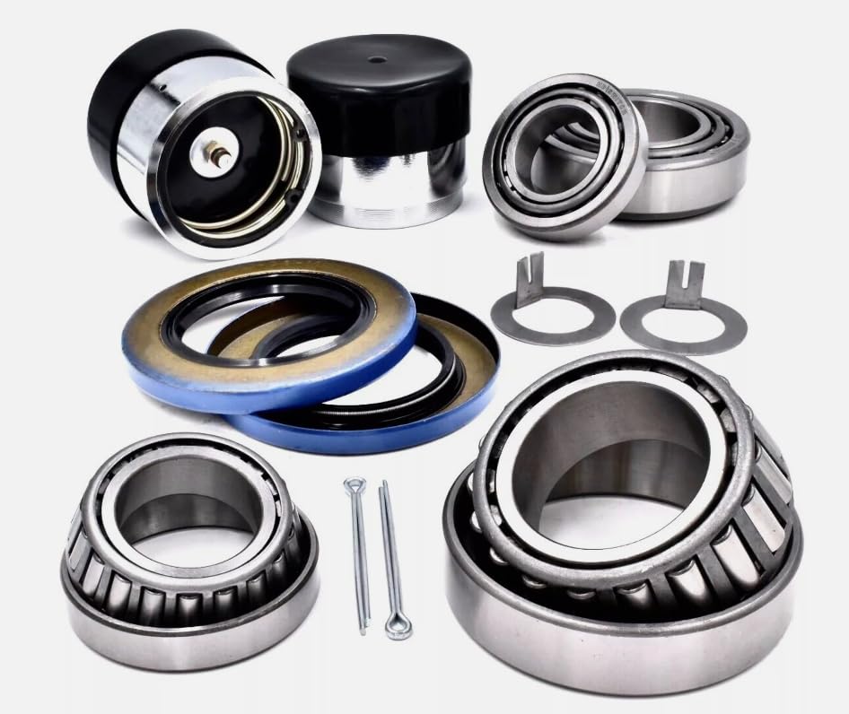 (2Kits) Trailer Wheel Rebuild Kit: 25580 & LM67048 w/Seals & Bearing Protectors