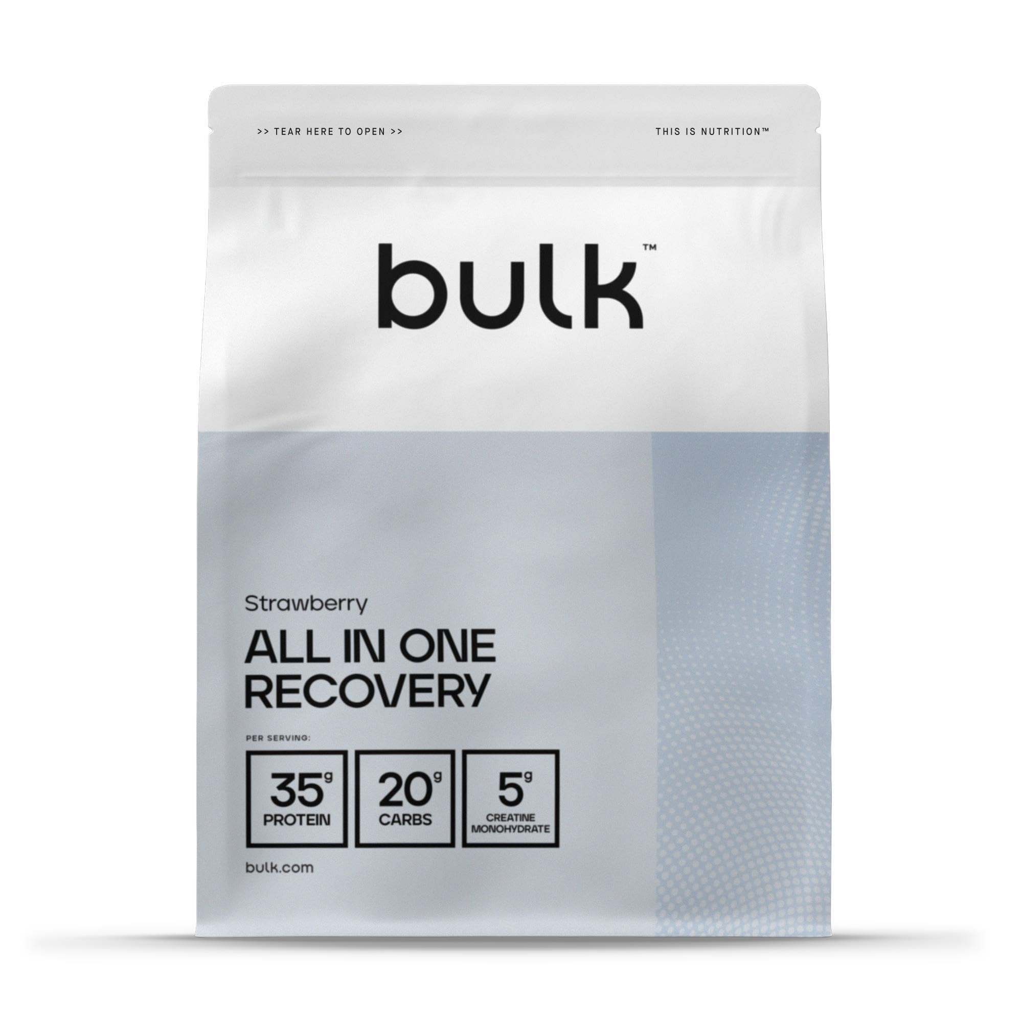 Bulk All in One Recovery, Protein Shake, Strawberry, 2.5 kg