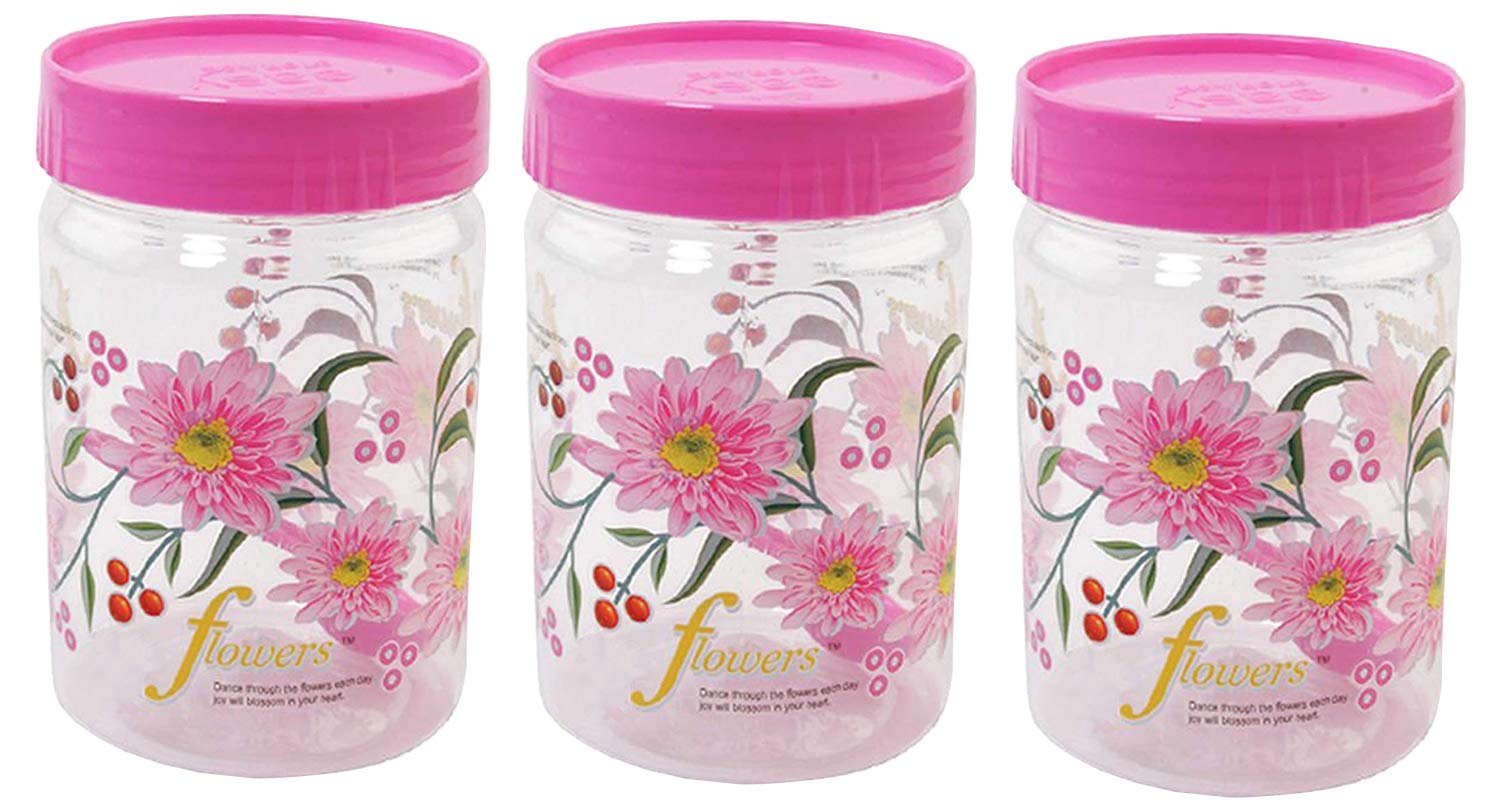 SREEHARI Plastic Container - 1500 g, 3 Pieces, Blue