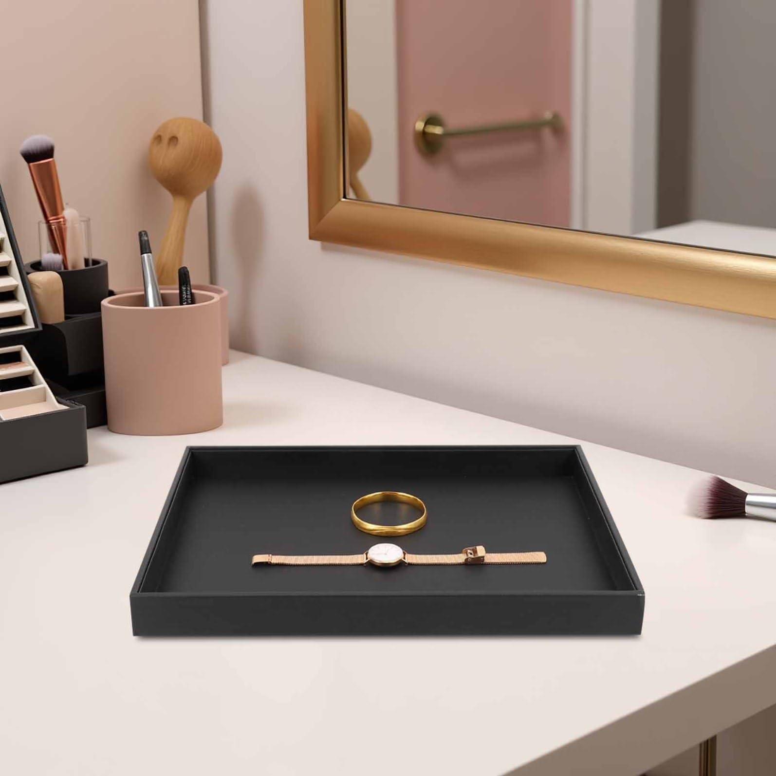 Toyvian Bandeja de Joyería Sencilla, Organizador Rectangular Minimalista