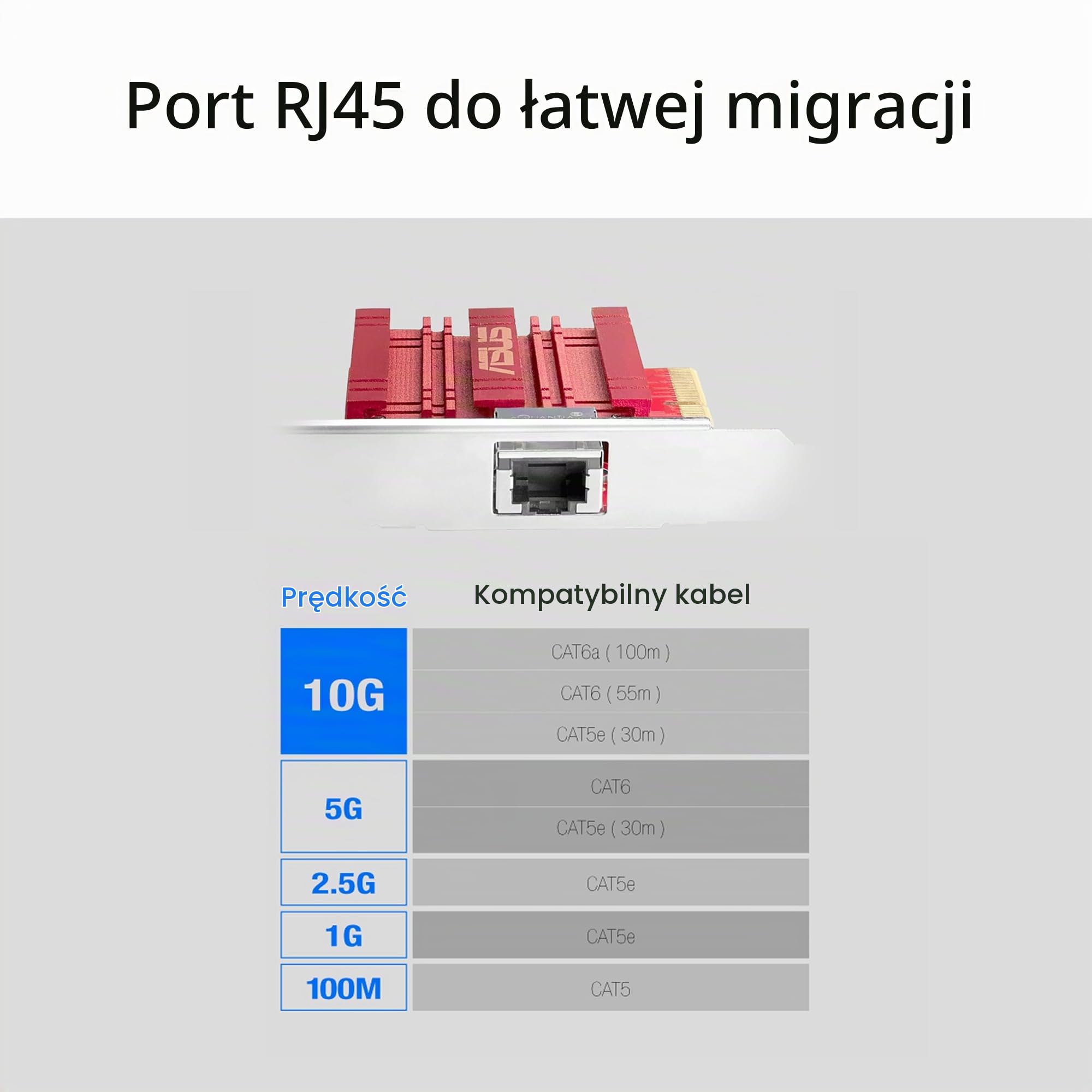 ASUS XG-C100C V3 10G karta sieciowa (RJ45-Port, IEEE 802.3an 10G Base-T)