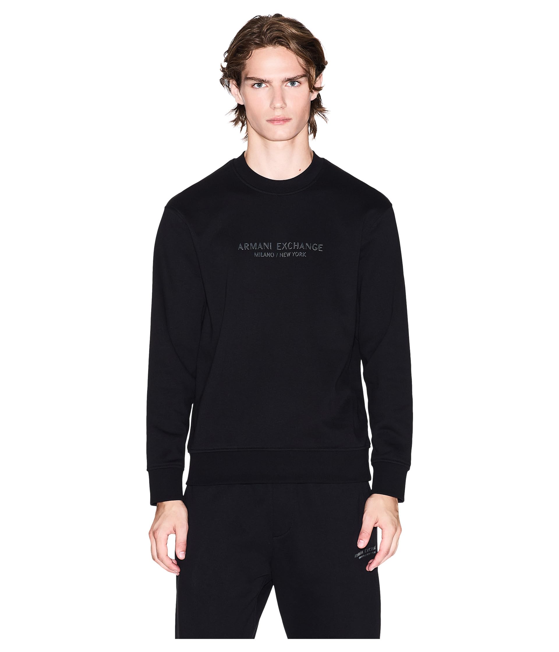 Armani Exchange Men's Crew Sweatshirt Black Extra Large