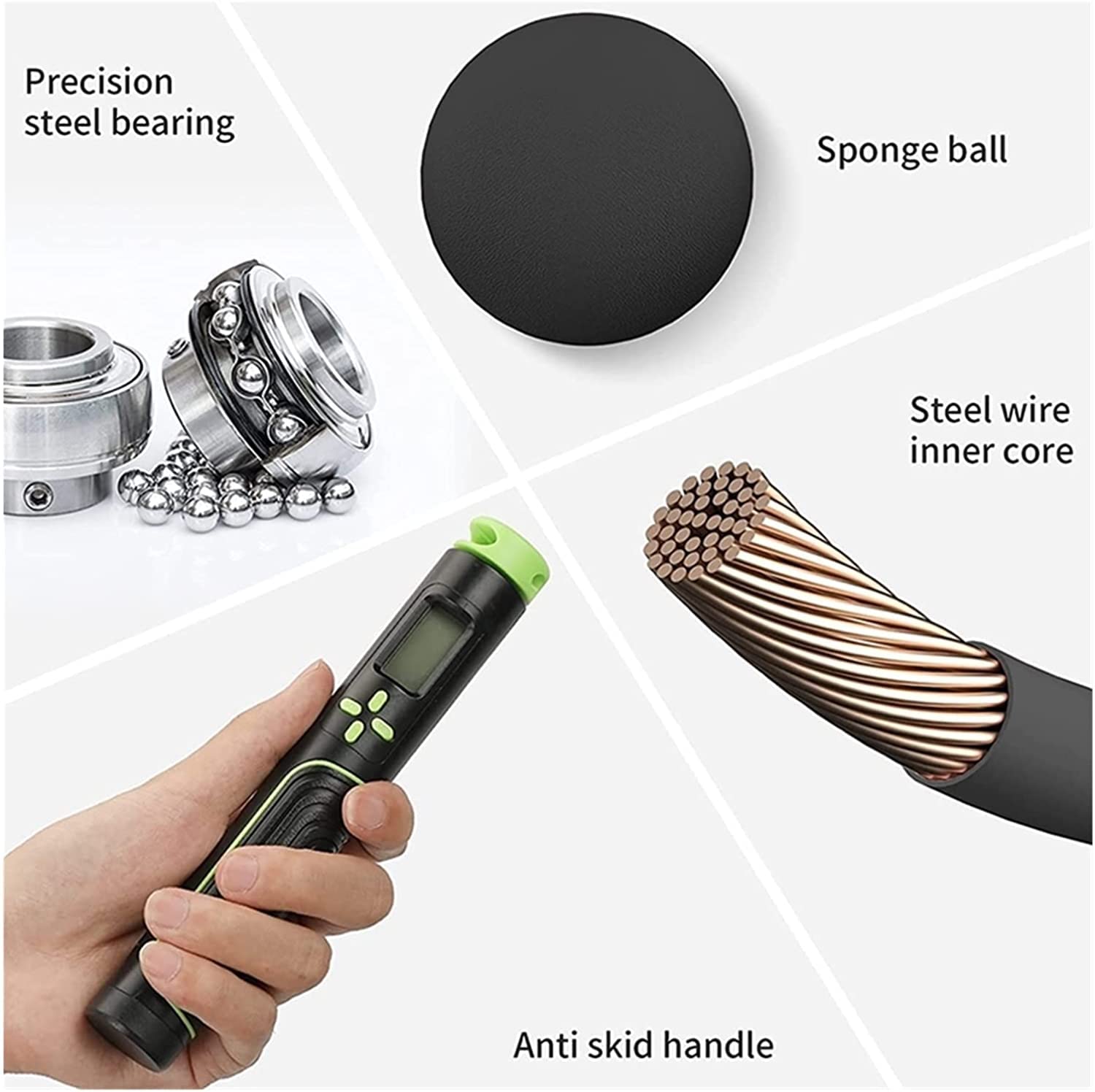 Comba Cuerda Saltar cuerda saltar comba Cuerda De Saltar Ajustable Del Entrenamiento De La Aptitud Con El Contador Para El Tiempo De Las Calorías Del Peso De Fitness Digital Cuerda saltar Cuerda para
