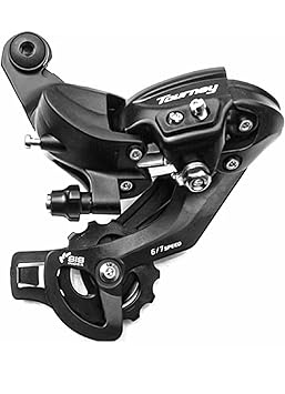 Tourney 6/7 Speed Rear Bicycle Derailleur, Black, Mountain Bike Gear Shifter