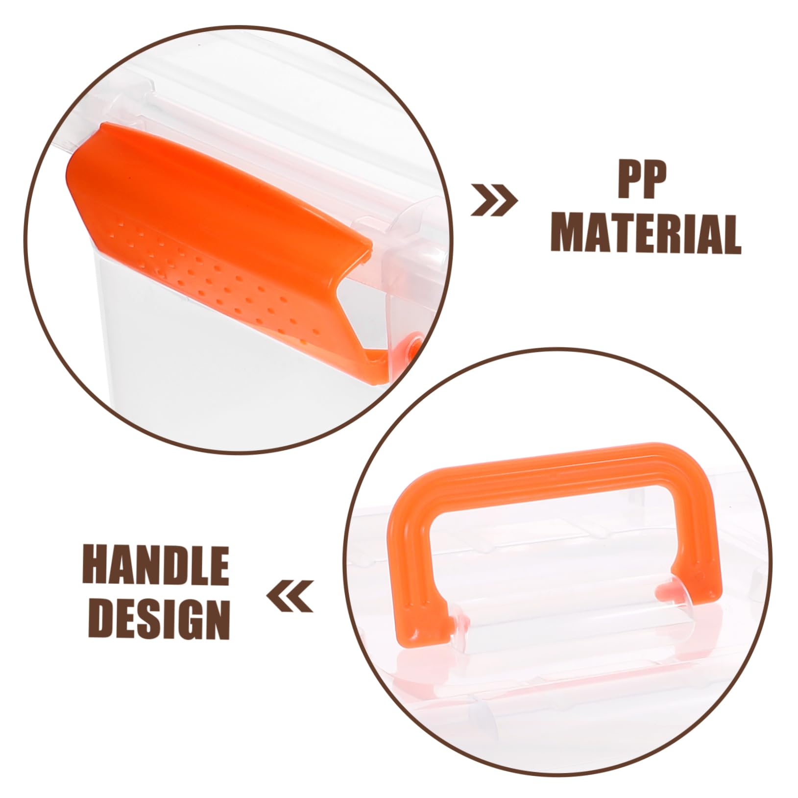 KOMBIUDA Cajas De Almacenamiento Transparentes Asa 3 Litros, Plástico Resistente, Cierre Seguro, Organizador Para Cocina y Hogar, Set De 6 Unidades, Uso Diario y Portátil