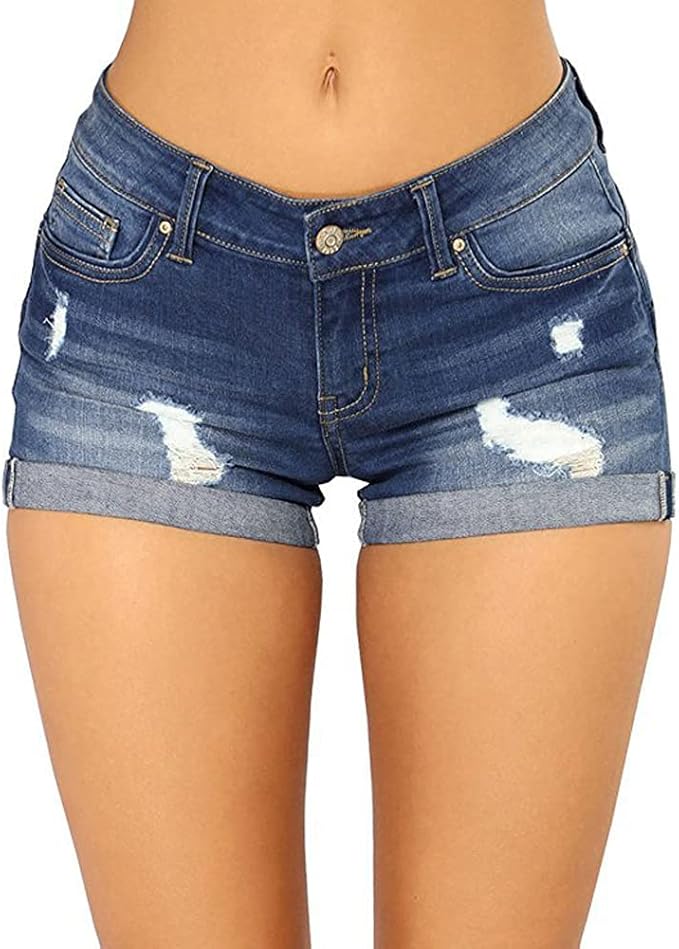 Cuffed denim shorts Clearance
