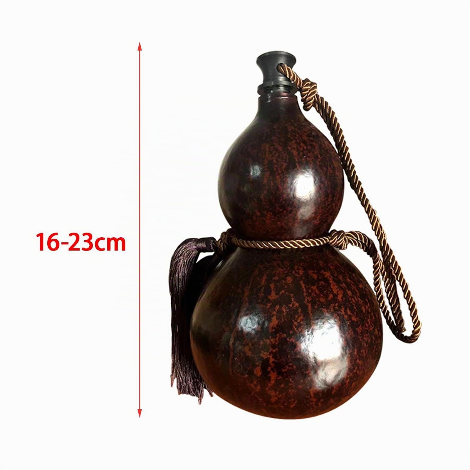 Bottiglia di Zucca Bottiglia d'Acqua di Zucca Durevole Cosplay Multifunzione Artigianato di Zucca da Vino all'aperto per Case da Campeggio Cortile, 19-23 cm