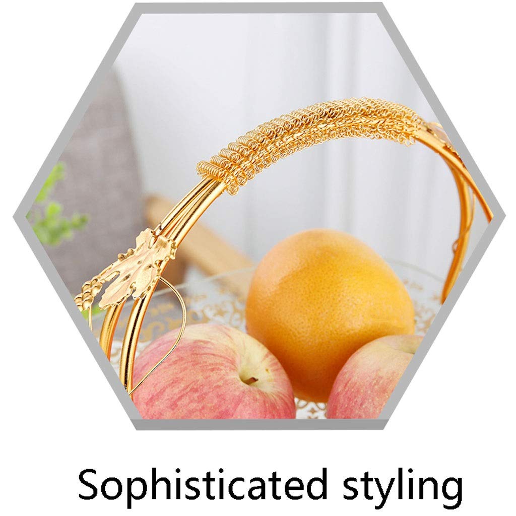 Corbeille De Fruits pour La Cuisine Assiette De Fruits Européenne Créative Personnalité Assiette De Fruits en Verre Double Table De Salon Hôtel Plat De Bonbons Bol De Fruits/Bols De Fruits