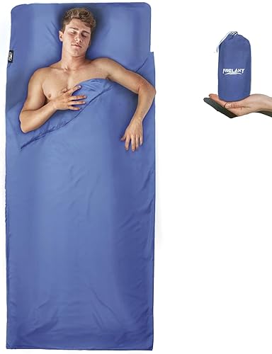 Frelaxy Forro para saco de dormir, sábana de viaje XL y sábana de campamento para mochileros, hoteles, albergues y viajes, cómodo y fácil cuidado,
