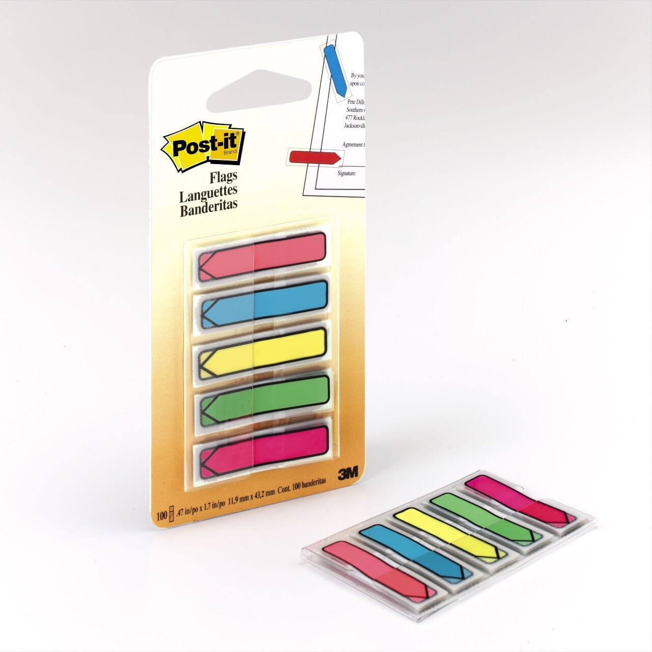 Post-it Arrow Flags, Assorted Bright Colors, 0.47 in Wide, 20 Flags per Color, 100 per Pack, 2 Packs (Total 200 Flags), Ideal for Highlighting and Organizing Documents image 2