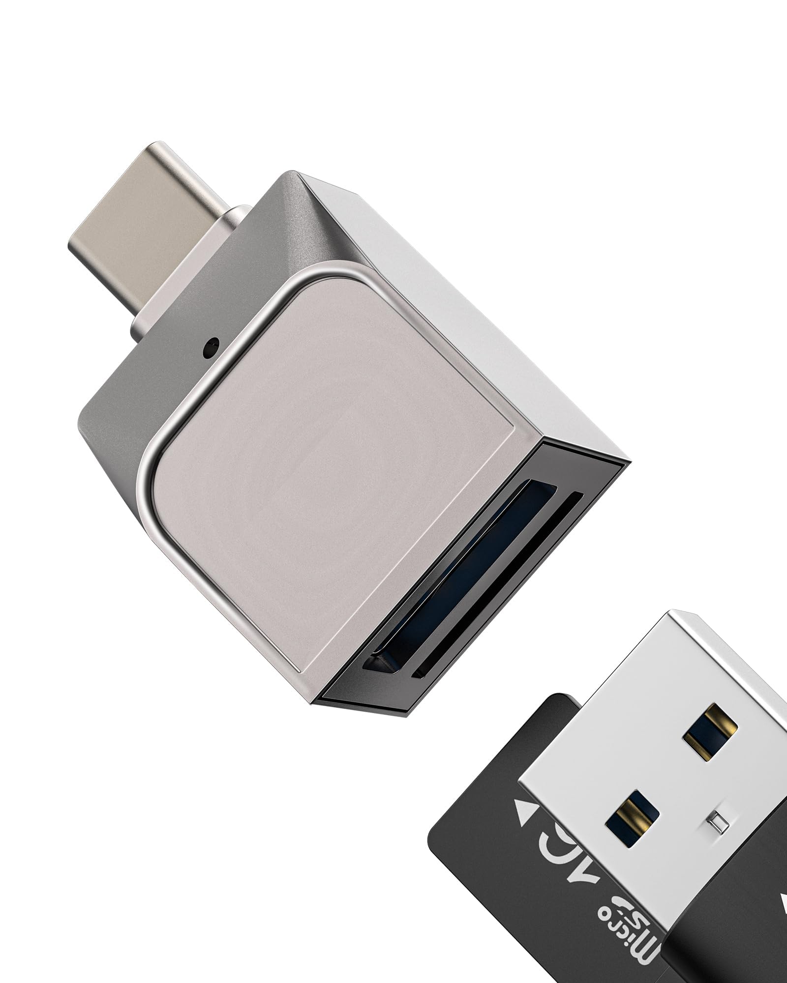 USB C to USB 3.0+Micro SDカードリーダーアダプター(2in1)対応iPhone 16 15 Pro Max 対応iPad対応 OTGケーブル カメラTFメモリカード Apple 対応Samsung S25互換 読取変換器