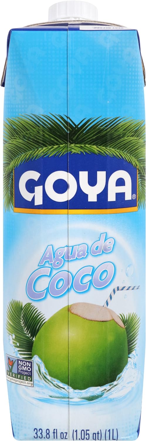 Goya Foods 100% Pure Coconut Water, 33.79 Ounce (Pack of 2)