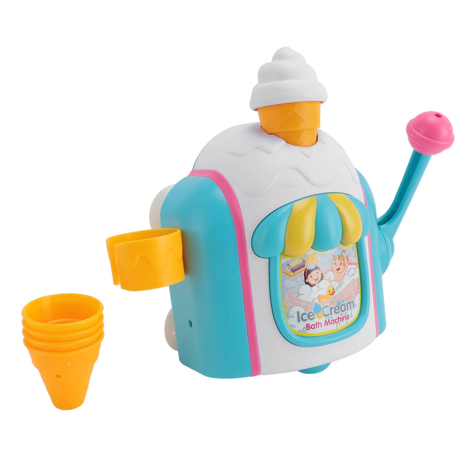 Sorandy Toddler Bath Toys, Bath Ice Cream Toy, Bubble Maker for Kids, Fun Bathtub Time Foaming Play Toys, Ideal for 3-8 Years Old Girls Boys, Birthday Gift & Holiday