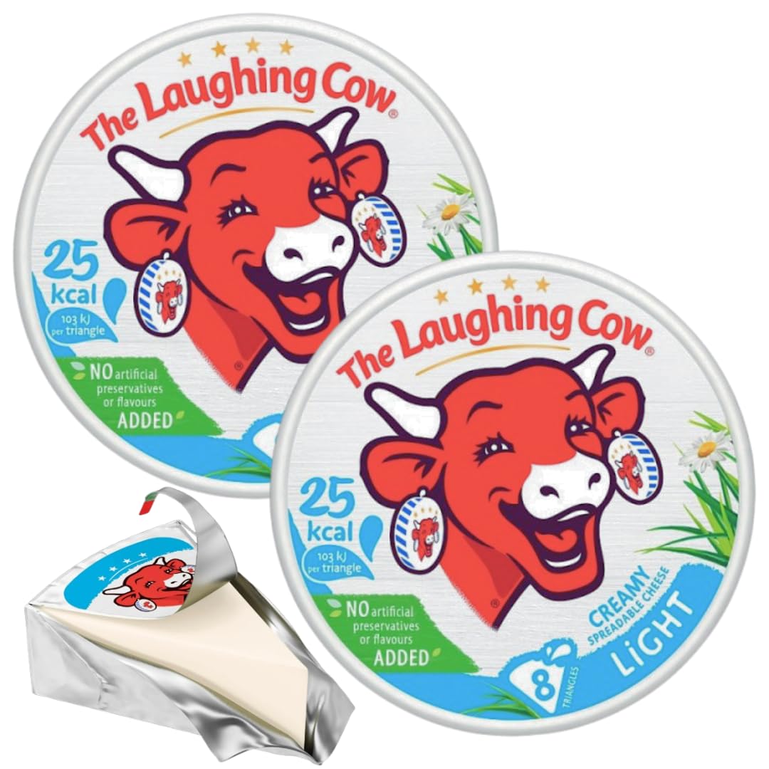 The Laughing Cow Light Cheese Spread Triangles - Creamy & Spreadable, Calcium and Vitamin D Source (16 triangles)